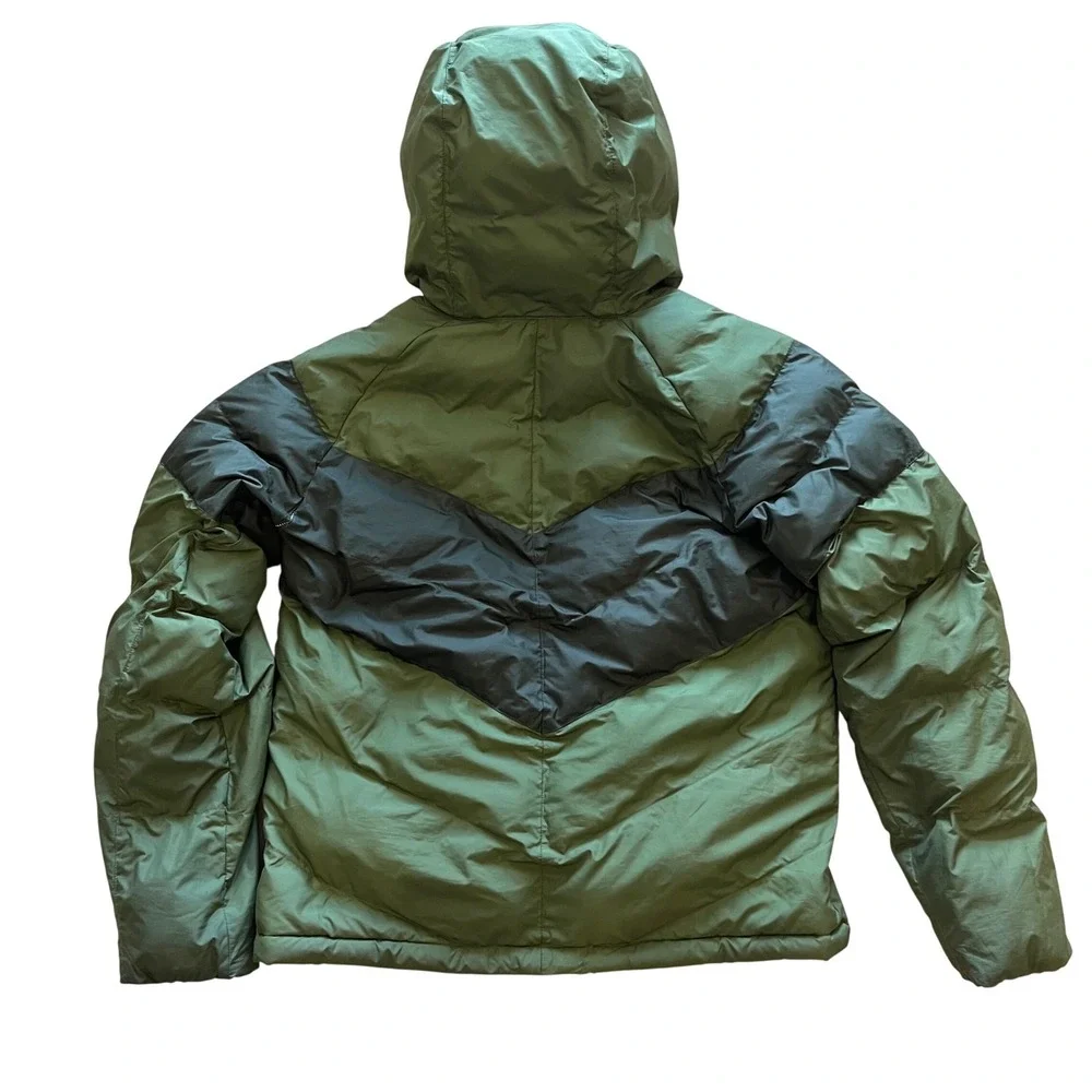 Nike Sportswear Windrunner Puffer Jacket Olive Green Black XL Youth